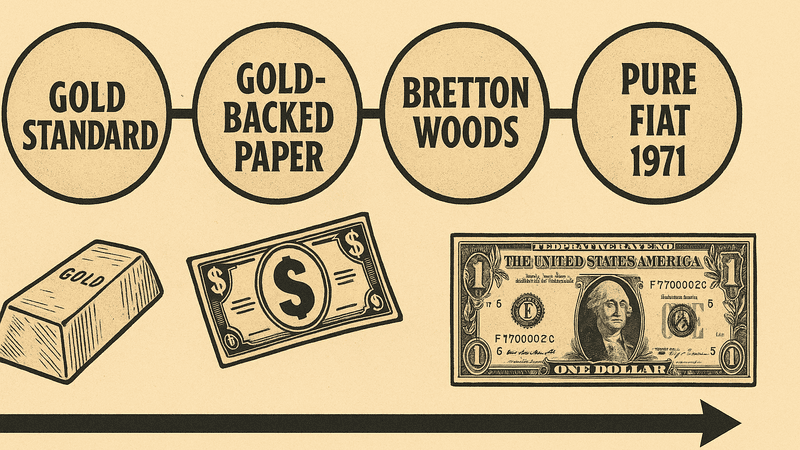 Monetary evolution: from gold to fiat