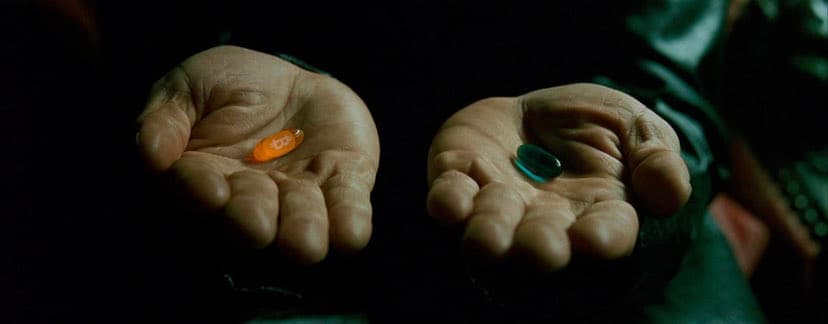Matrix: Orange vs blue pill